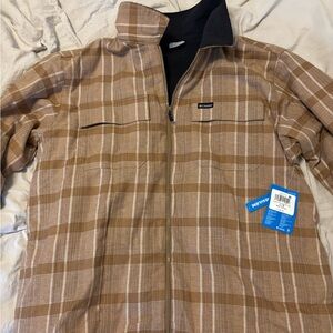 Columbia Tan Plaid Shirt Jacket
